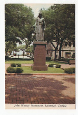 John Wesley Monument, Savannah, Georgia Reynolds Square Vintage Postcard Unpostd picture
