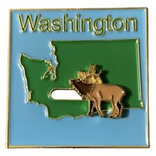 Vintage Washington State Elk Sliding Travel Souvenir Pin picture