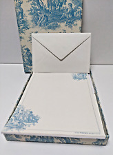 2002 Vintage Waverly Blue Toile Creative Papers by C.R.Gibson Writing Paper picture