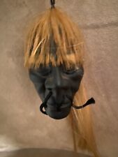 Rare Vintage Shrunken Head Toy Halloween Stitched Mouth Creepy picture