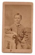1776 CDV DAN. W. SMITH HANDSOME YOUNG BOY IN SUIT ELKHART INDIANA picture
