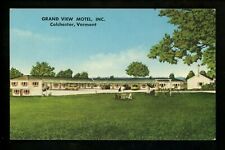Vermont VT postcard Colchester, Grand View Motel hotel linen picture