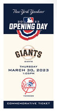 NY YANKEES OPENING DAY COMMEMORATIVE TICKET SGA 2023 SF GIANTS ANTHONY VOLPE picture