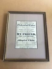 Original Very early English theatre playbill broadside 1835 Fish Out Of Water picture