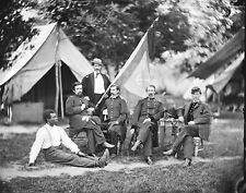 CIVIL WAR PHOTO-Portrait of Brig. General Napoleon B. McLaughlin and Staff-8x10 picture
