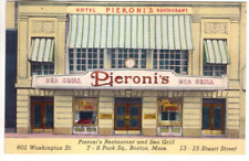 LINEN Postcard      PIERONI'S RESTAURANT AND SEA GRILL  -  BOSTON, MA picture