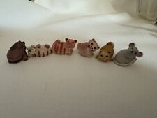 Vintage Peter Fagan Scotland Miniature Cat Figurines- Lot of 6 Cat Dog Mouse picture