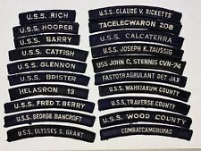 UNITED STATES NAVY, U.S.N. SHOULDER ARCS, ASSORTED GROUPING OF 20 ARCS, GROUP #1 picture