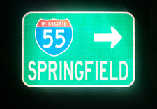 SPRINGFIELD Interstate 55 route road sign, Illinois picture
