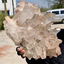 12.01LB Natural Large Himalayan quartz cluster white crystal ore Earth specimen picture