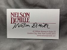 NELSON DEMILLE Author Autograph Signed Business Card PALM CITY THE CHARM SCHOOL  picture