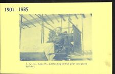 Old Postcard T O M Sopwith Airplane British Pilot Reproduction Plane Builder picture