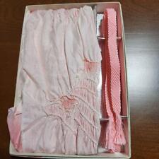 Japanese Summer Silk Braid Pure Obijime Obiage Set 51 Pink Kimono Furisode picture