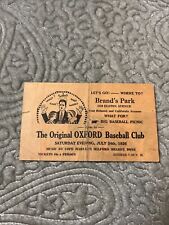 Vintage 1926 Chicago Brand's Park  Oxford Baseball Picnic advertising card picture