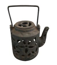 Japanese 1920’s Antique Starry Nights Cast Iron Yard Garden Decor Teapot Lantern picture