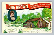 Osawatomie KS-Kansas, John Brown State Park, Antique Vintage Souvenir Postcard picture