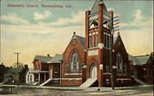 Emanuel's Church ~ Huntingburg Indiana ~ unused c1910 vintage postcard picture