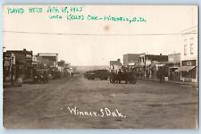 Winner Mitchell South Dakota SD Postcard RPPC Photo Main Street Dirt Road Cars picture