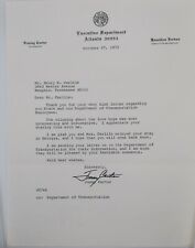 Jimmy Carter Signed 1972 Letter Georgia Governor Full Signature Autographed picture