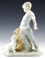 Nao Lladro Figurine BULLFIGHTER FIGHTING THE DOG BOY WITH PUPPY #0161 Mint picture