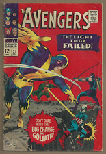 *AVENGERS #35*MARVEL 1966*ROY THOMAS*DON HECK*2ND LIVING LASER*BLACK WIDOW*FN/VG picture