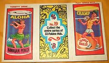 1975 Topps Mad-Ad Foldees No.19 Punch /Tennis Balls/Peanut Butter-Very Good Cond picture