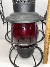 VTG ADLAKE KERO ROCK ISLAND LINE RAILROAD LANTERN WITH RED ETCHED C&A RR GLOBE picture