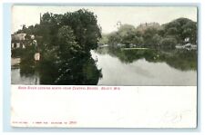 1906 Rock River Looking North from Central Bridge, Beloit Wisconsin WI Postcard picture