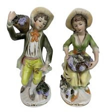 Homco Home Interior Tuscany Boy & Girl Set Basket Grapes #1258 Crossed Sword Mar picture