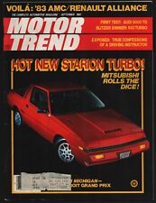 SEPTEMBER 1982 MOTOR TREND MAGAZINE MITSUBISHI STARION, AUDI 5000 TD, BMW 633 picture