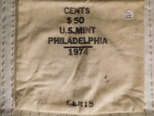 Vintage 1974 Philadelphia U.S. Mint Canvas Cent Bag $50 ~ 10