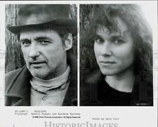 1986 Press Photo Dennis Hopper and Barbara Hershey in scenes from 