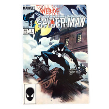Web of Spider-Man #1 Symbiote Venom Black Costume Cover (1985 Marvel Comics) NM picture