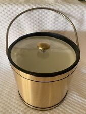 Vintage gold toned ice bucket Elegance by Kraftware 7.5”T 7.75”D picture