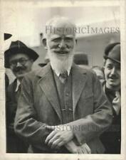 1933 Press Photo George Bernard Shaw as he arrived aboard the Empress of Britain picture