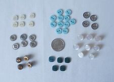 Lot of 44 Vintage Small, Tiny Buttons for Infant, Baby Doll Clothes, Crafts picture