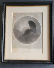 Antique c1859 ☆ THE AMERICAN EAGLE Guarding the Spirit of Washington ☆ Engraving picture