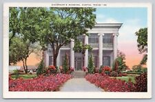 Governor's Mansion Austin Texas TX Vintage Linen Postcard picture