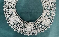 19th C. Gros Point needle lace 19th c. small round collar  COLLECTOR costume picture