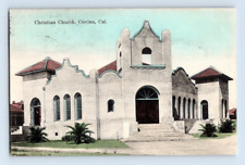 1910. COVINA, CAL. CHRISTIAN CHURCH. POSTCARD CK28 picture