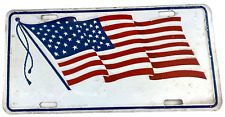 Vintage American Flag Booster Plate Man Cave Garage Pub Wall Decor Collectors picture