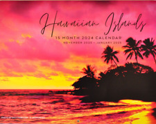Stunning HAWAII Hawaiian Islands 2024 WALL CALENDAR Maui Kona Oahu Big Beaches picture