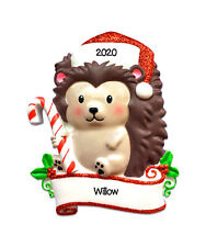 PERSONALIZED CHRISTMAS ORNAMENT CHILD- HEDGEHOG / PERSONALIZED BY SANTA / HEDGE picture