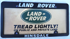 Hinsdale Land Rover Range Rover License Plate Frame Dealership Plastic Vintage picture
