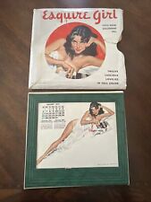1952 VINTAGE PIN-UP DESK CALENDAR ~ ESQUIRE ~ COMPLETE 12 MONTH With Cover picture