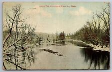 Along The Housatonic River In Winter Lee Mass Postcard K4 picture