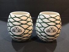 2 Patron Tequila Bee Hive Agave White and Green Ceramic Tiki Mug/Cups picture