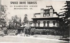 Spruce Drive Tourists Washington Ave Bennington Vermont VT c1940 Postcard picture