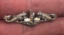 Post WWII WW2 USN Navy Silver Submarine Badge Pin Back Military Pin Vanguard picture