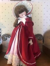 16” Antique Barbel 82 Mold - Beautiful All Bisque Doll Victorian Style in Red picture